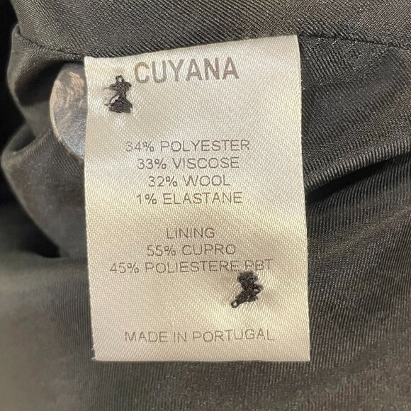 Last Chance! EUC Cuyana Wool Blend Glen Plaid Blazer Charcoal Small $398 - Picture 9 of 10